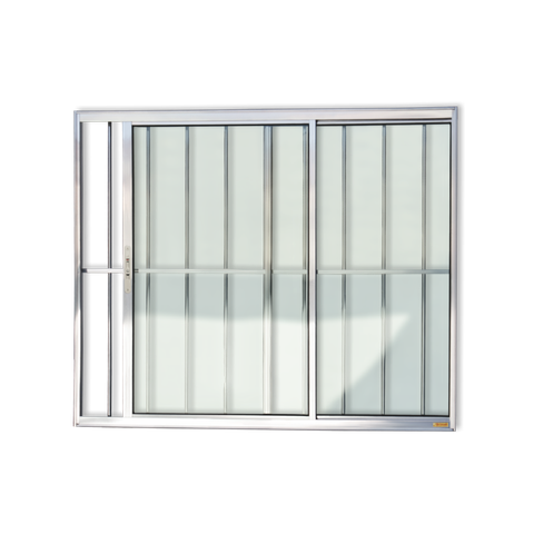 Janela Alumínio Confort 2F.c/Grade 80 x 100 V.Liso Anod.Brilhante Brimak