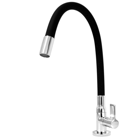 Torneira Cozinha Mesa Flexível Luxo Color Preta C-65