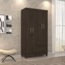 Guarda Roupa 4 Portas Com Pés Lótus ébano Touch 42060 - 3