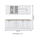 Ver imagem 4 de Cozinha Compacta Americana 11 Portas 3 Gavetas Branco - Henn