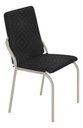 Ver imagem 2 de Kit 4 Cadeiras Malibu Corino Tempest Preto Tubo Champanhe