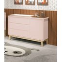 Ver imagem 2 de Cômoda Sapateira Classic New Rosa Fosco com Natural - Reller