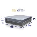 Ver imagem 3 de Conjunto Box Cinza Argel Cinza Espuma D33 King 193x203x67 - King House