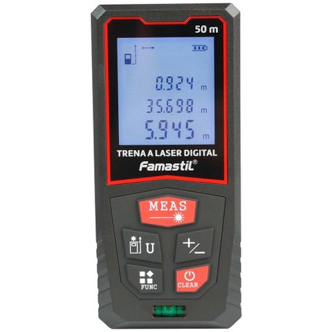 Trena Laser Digital 50m Profissional com Cordão Famastil