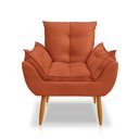 Ver imagem 2 de Kit 2 Poltrona Opala Puff Descanso para Os Pés:terra Cota