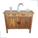 Ver imagem 1 de Balcão Buffet Cozinha Madeira Maciça Rustica 2 Portas Imbuia