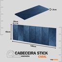 Ver imagem 3 de Cabeceira Modular Cama Casal Autocolante Adesiva 140cm - Azul