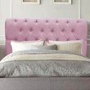 Ver imagem 2 de Cabeceira Estofada Cama Box Solteiro 100cm París Corino Rosa Bebe- Mabe Magazine