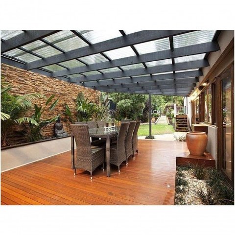 Telha de Policarbonato Greca Proteção UV Resistente Cristal Transparente 106cm 300cm