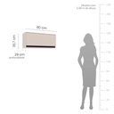 Ver imagem 3 de Armário Aéreo 1 Porta Basculante 80cm Koya Creme Politorno Móveis