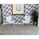 Ver imagem 3 de Conjunto de Mesa Dobrável Retrátil 1,40 Branco/Noronha Inox + 2 Cadeiras Eiffel Slim - Branco
