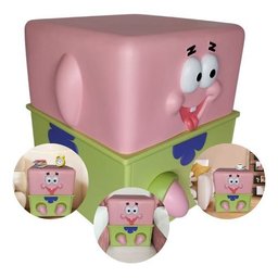 Mesa de Cabeceira Infantil Tema Bob Esponja Calça Quadrada - Rosa - 4
