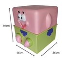 Ver imagem 3 de Mesa de Cabeceira Infantil Tema Bob Esponja Calça Quadrada - Rosa
