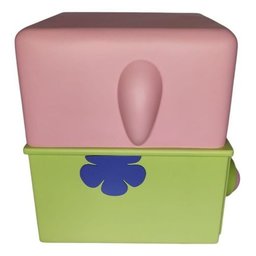 Mesa de Cabeceira Infantil Tema Bob Esponja Calça Quadrada - Rosa - 10