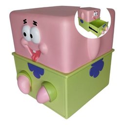 Mesa de Cabeceira Infantil Tema Bob Esponja Calça Quadrada - Rosa - 3