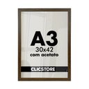 Ver imagem 1 de Kit 05 Molduras A3 30x42cm com Acetato e Fundo para Quadros Diplomas Certificados Fotos:tabaco