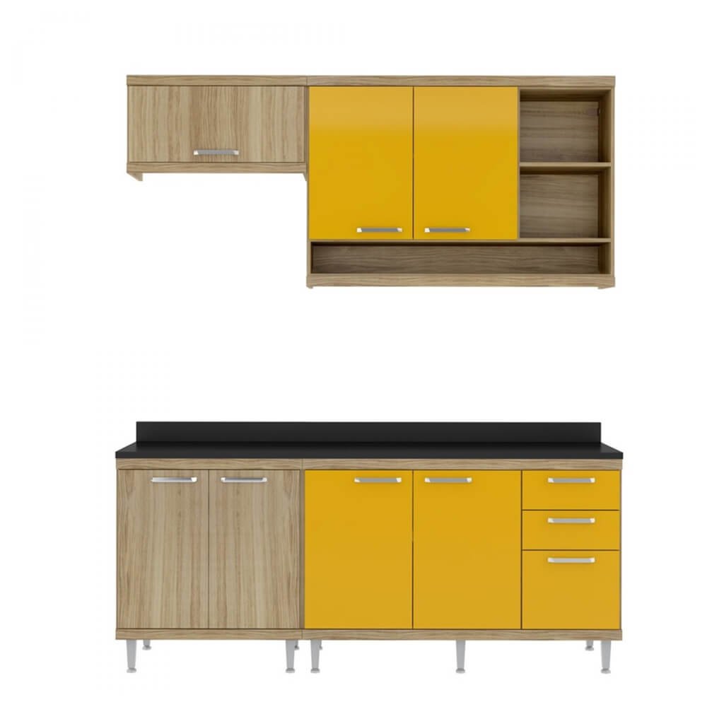 Cozinha Compacta 5 Peças e 7 Portas Madeirado Lilies Móveis - 4