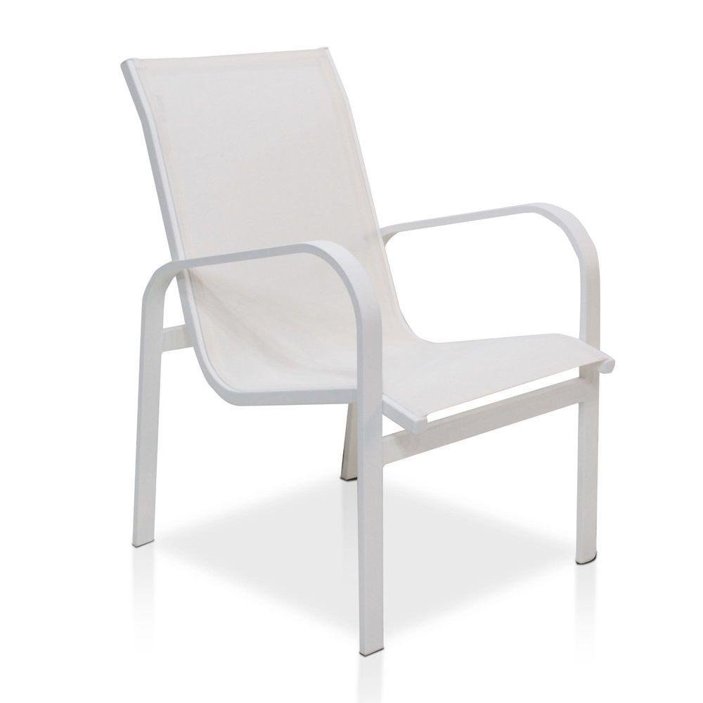 Cadeira Para Jardim Em Tela Sling - Branco - 1