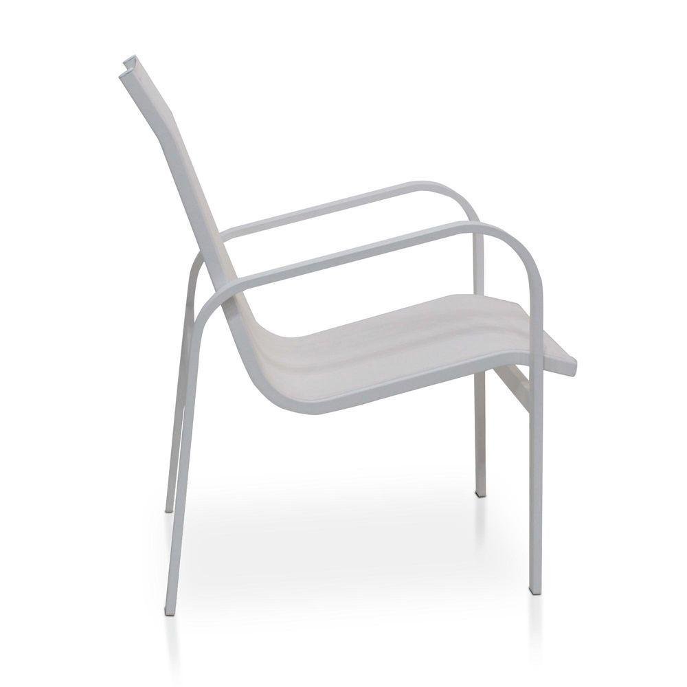 Cadeira Para Jardim Em Tela Sling - Branco - 3