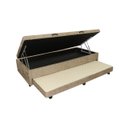 Ver imagem 2 de Cama Box Bau Solteiro com Auxiliar Semi Ortopedica Suede 088x188:preto