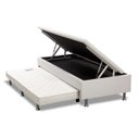Ver imagem 5 de Cama Box Bau Solteiro com Auxiliar Semi Ortopedica Suede 088x188:preto