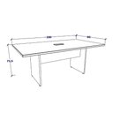 Ver imagem 2 de Mesa de Reunião Escritório 1,80m com Caixa Tomadas F5