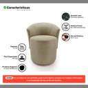 Ver imagem 3 de Poltrona Orgânica Living Mavi Fixa Veludo Bege - Desk Design