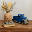 Ver imagem 2 de Miniatura em Metal Caminhonete Azul Decorativa 18x9x8,5cm