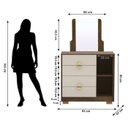 Ver imagem 2 de Comoda com Espelho 4 Gavetas 1p 93 Cm Bel Imbuia Fendi Vlr