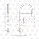 Ver imagem 5 de Torneira Para Cozinha Gourmet Misturador Monocomando Piranga Pingoo.casa - Dourado Rose