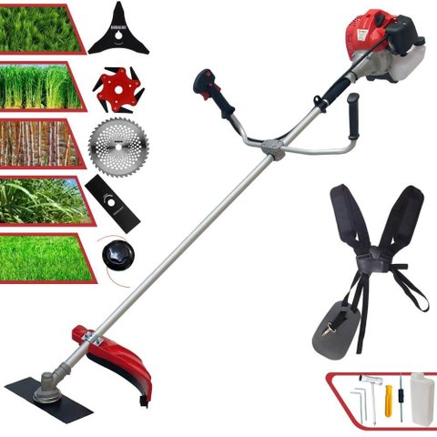 Roçadeira Multifuncional Anmax Cg520p À Gasolina 52cc 2,2hp 10.000rpm C/ 5 Opções de Corte