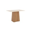 Ver imagem 2 de Conjunto para Sala de Jantar com 4 Cadeiras Orus Marrom/Nature/Off White/Linho