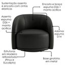 Ver imagem 5 de Poltrona Decorativa Organica Joy Base Giratoria Courino Tcs 724 Moll