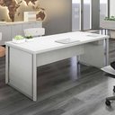 Ver imagem 2 de Mesa de Escritório Diretor com Caixa de Tomadas e Porta Objetos 180cm Corporate Cinza