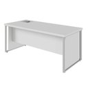 Ver imagem 4 de Mesa de Escritório Diretor com Caixa de Tomadas e Porta Objetos 180cm Corporate Cinza