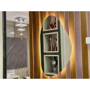 Ver imagem 1 de Espelho Orgânico Lapidado com Led 45x70:branco Quente/pilha