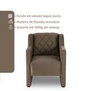 Ver imagem 4 de Poltrona Ios 67cm Marrom Estofama