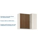 Ver imagem 6 de Armário Aéreo Canto Reto de Cozinha 95 Cm 2 Portas 4 Prateleiras Linea Luciane Móveis