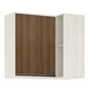 Ver imagem 1 de Armário Aéreo Canto Reto de Cozinha 95 Cm 2 Portas 4 Prateleiras Linea Luciane Móveis