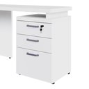 Ver imagem 7 de Mesa para Escritório em L Pé Painel 3 Gavetas 170cm Branco F5 Office