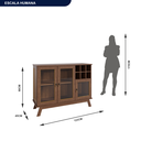Ver imagem 4 de Buffet para Sala de Jantar 3 Portas França Marrom/Ypê