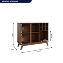 Ver imagem 5 de Buffet para Sala de Jantar 3 Portas França Marrom/Ypê