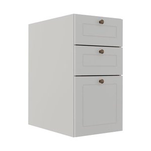 Módulo Balcao 35cm 3 Gavetas 100% Mdf Cozinha Modulada Provence Robel Fendi/fendi