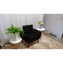 Ver imagem 3 de Poltrona Decorativa Opala Suede Preto-pandora Decor