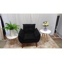 Ver imagem 1 de Poltrona Decorativa Opala Suede Preto-pandora Decor
