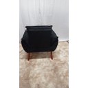 Ver imagem 2 de Poltrona Decorativa Opala Suede Preto-pandora Decor