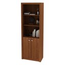 Ver imagem 3 de Escritório com Mesa para Computador C/ 3 Gavetas e Armário C/ Prateleiras 2 Portas Amendoa - Fdecor