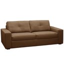 Ver imagem 1 de Sofá 3 Lugares para Sala de Estar Living 235cm Vienne L06 Couro Marrom Claro - Lyam Decor