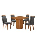 Ver imagem 2 de Mesa de Jantar Eloise 90cm Tampo MDF Laminado Canto Copo com 4 Cadeiras Lorena