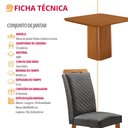 Ver imagem 7 de Mesa de Jantar Eloise 90cm Tampo MDF Laminado Canto Copo com 4 Cadeiras Lorena